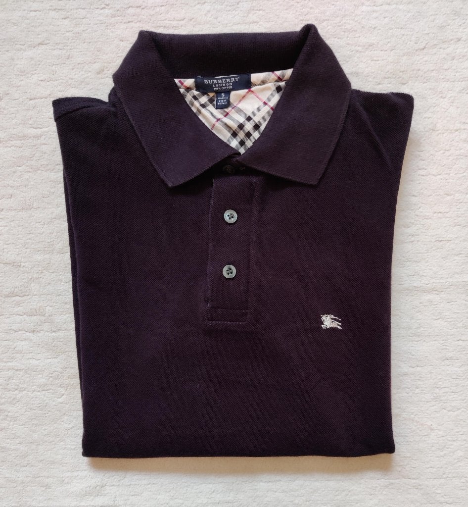 Burberry poloshirt longsleeve zwart maat S, Zwart, Ophalen of Verzenden, Zo goed als nieuw, Burberry