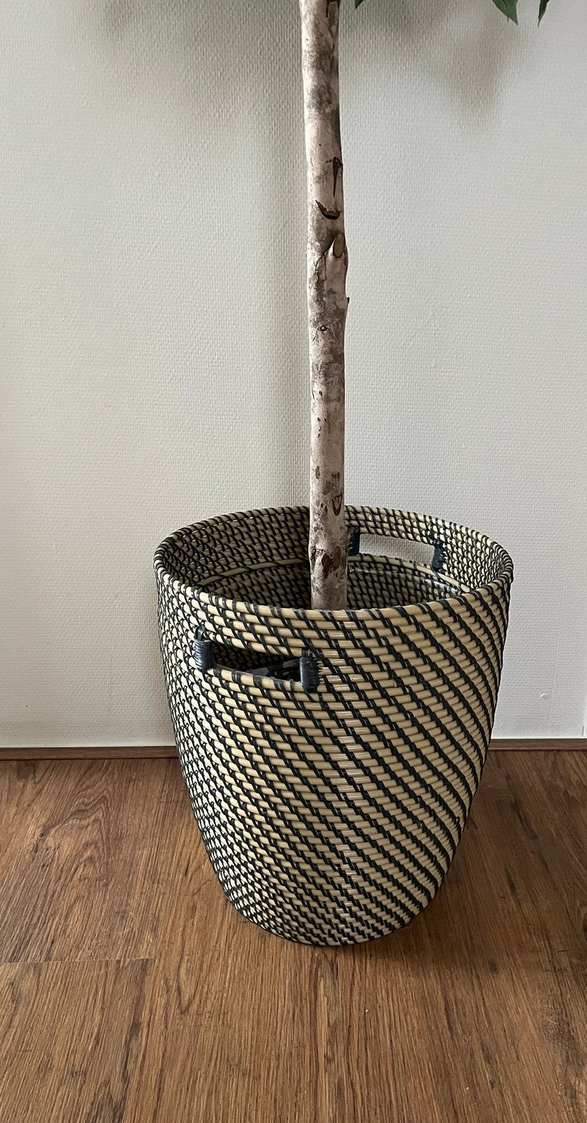 Rieten mand (Ikea) groot model z.g.a.n, Ophalen of Verzenden, Zo goed als nieuw, Rechthoekig, Riet