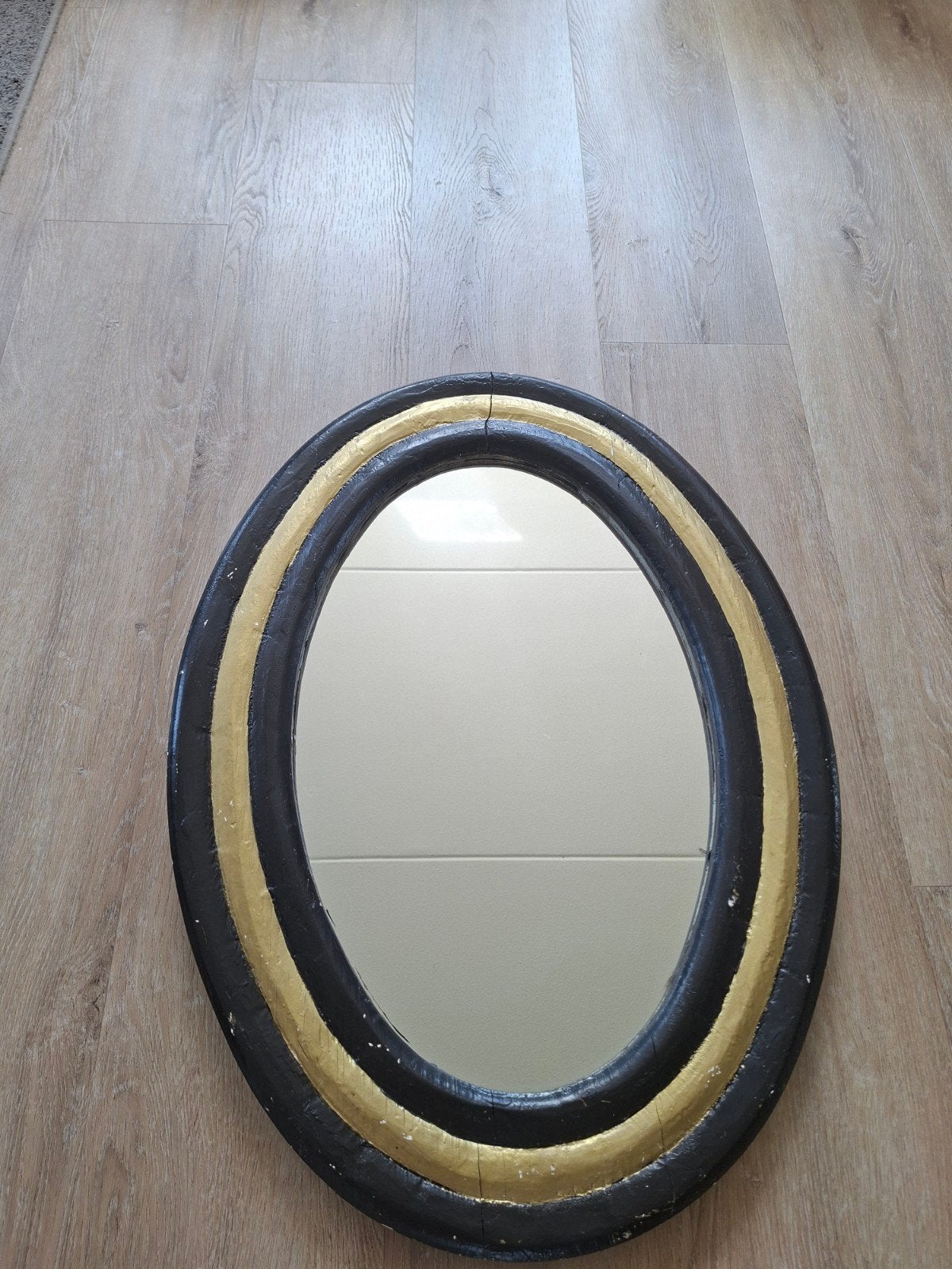 brocante spiegel 90 x 68 cm., Antiek en Kunst, Ophalen of Verzenden, Rechthoekig