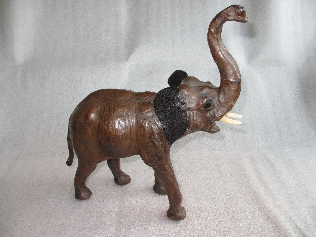 Leuke Vintage Leren Olifant, Antiek en Kunst, Ophalen of Verzenden
