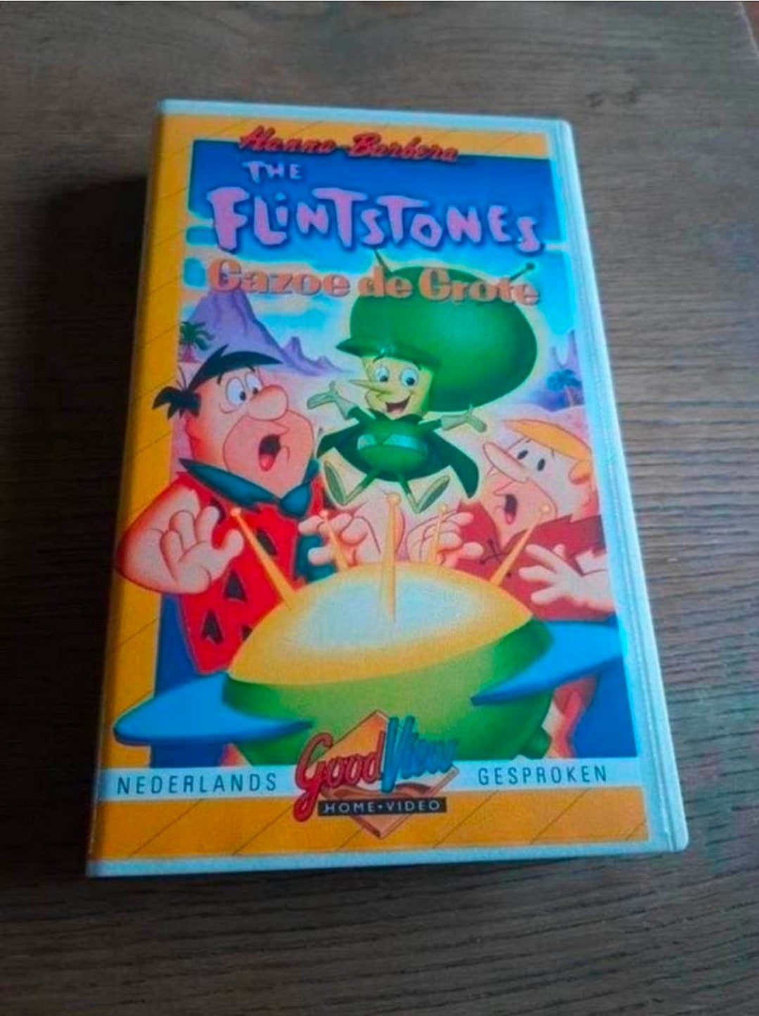 Hanna Barbera The Flintstones videoband Gazoe de grote, Cd's en Dvd's, VHS | Kinderen en Jeugd, Gebruikt, Tekenfilm, Alle leeftijden
