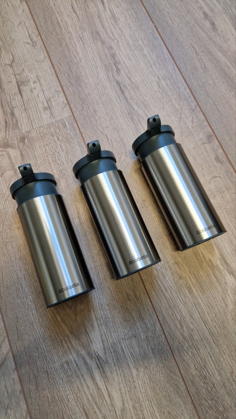 Brabantia zeepdispenser 200ml - Matt steel - 3 stuks, Gebruikt, Zilver, Ophalen of Verzenden, Voorraadpot