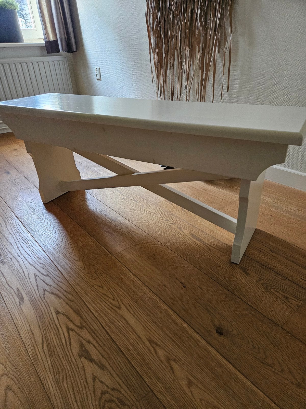 te koop houten halbankje, Ophalen, Rechthoekig, Minder dan 50 cm, Minder dan 50 cm