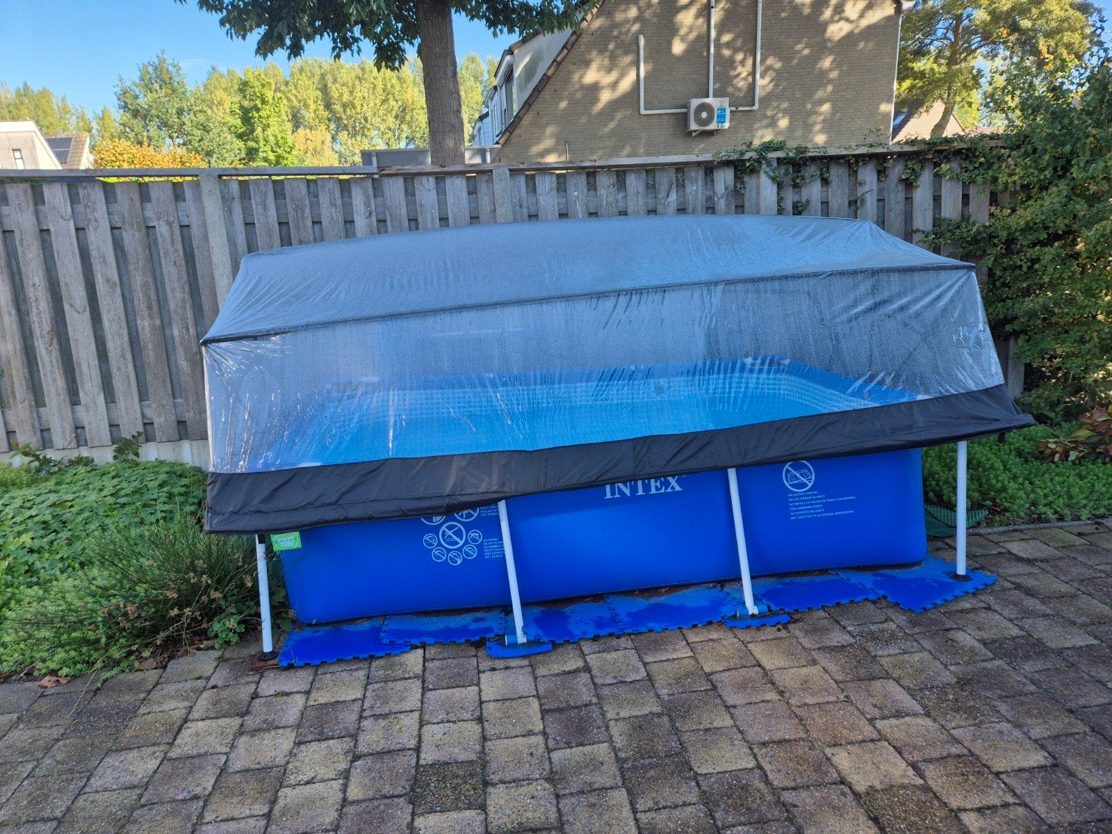 Zwembad van Intex 3x2 ,kap, pomp met filter en benodigdheden, Tuin en Terras, Ophalen, Gebruikt, Opzetzwembad, Rechthoekig