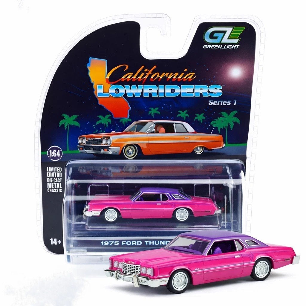 1975 Ford Thunderbird van Greenlight 1/64 Lowrider, Ophalen of Verzenden, Nieuw, Auto