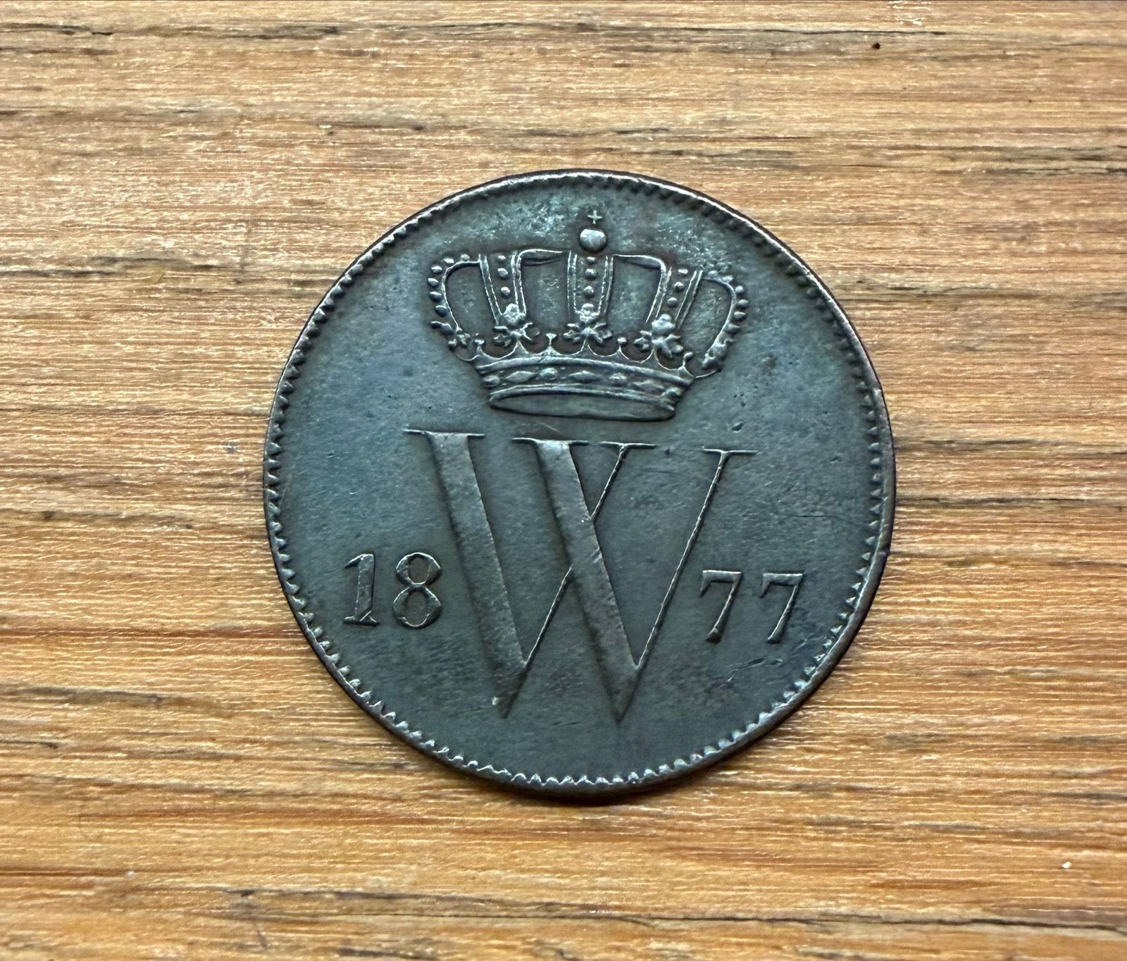Zeldzame 1 Cent Munt Koning Willem III 1877, Postzegels en Munten, Munten | Nederland, Ophalen, Koning Willem III, 1 cent, Losse munt