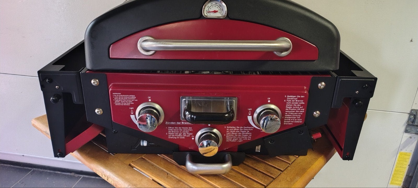 El Fuego Medison rood gas Tafelbarbecue, Ophalen, Zo goed als nieuw, El Fuego