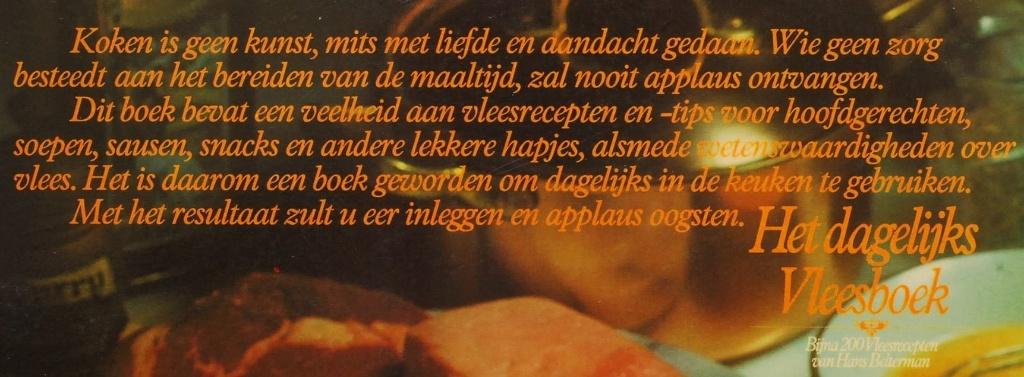 Kookboek Het Dagelijks Vleesboek Hans Belterman 1982, Verzenden, Zo goed als nieuw