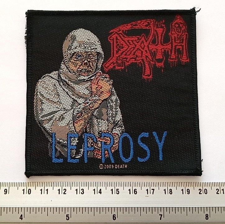 Death zeer  mooie Leprosy 2009 patch d41 metal, Verzenden, Nieuw, Kleding