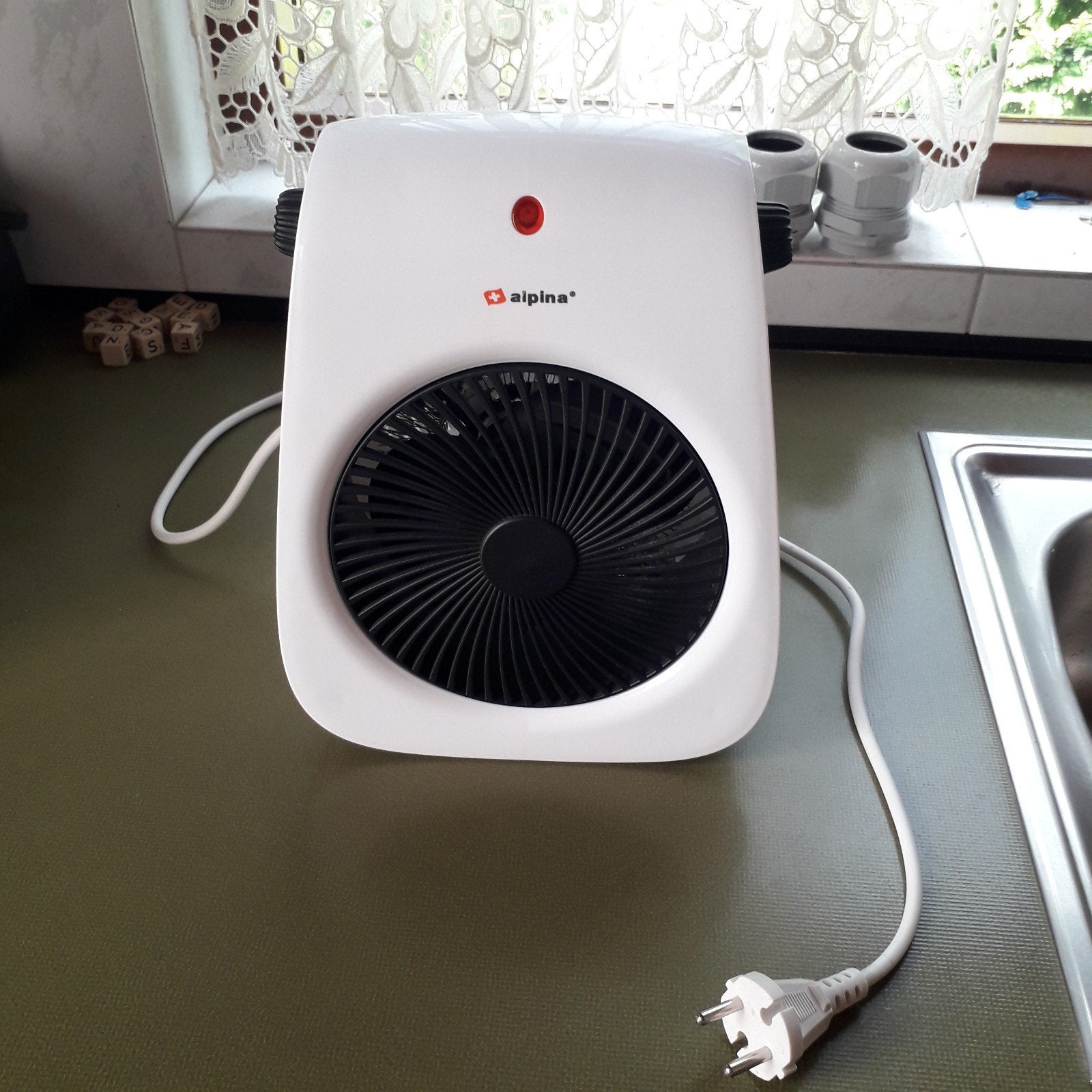 Ventilator en kachel in één met thermostaat, Ophalen, Tafelventilator