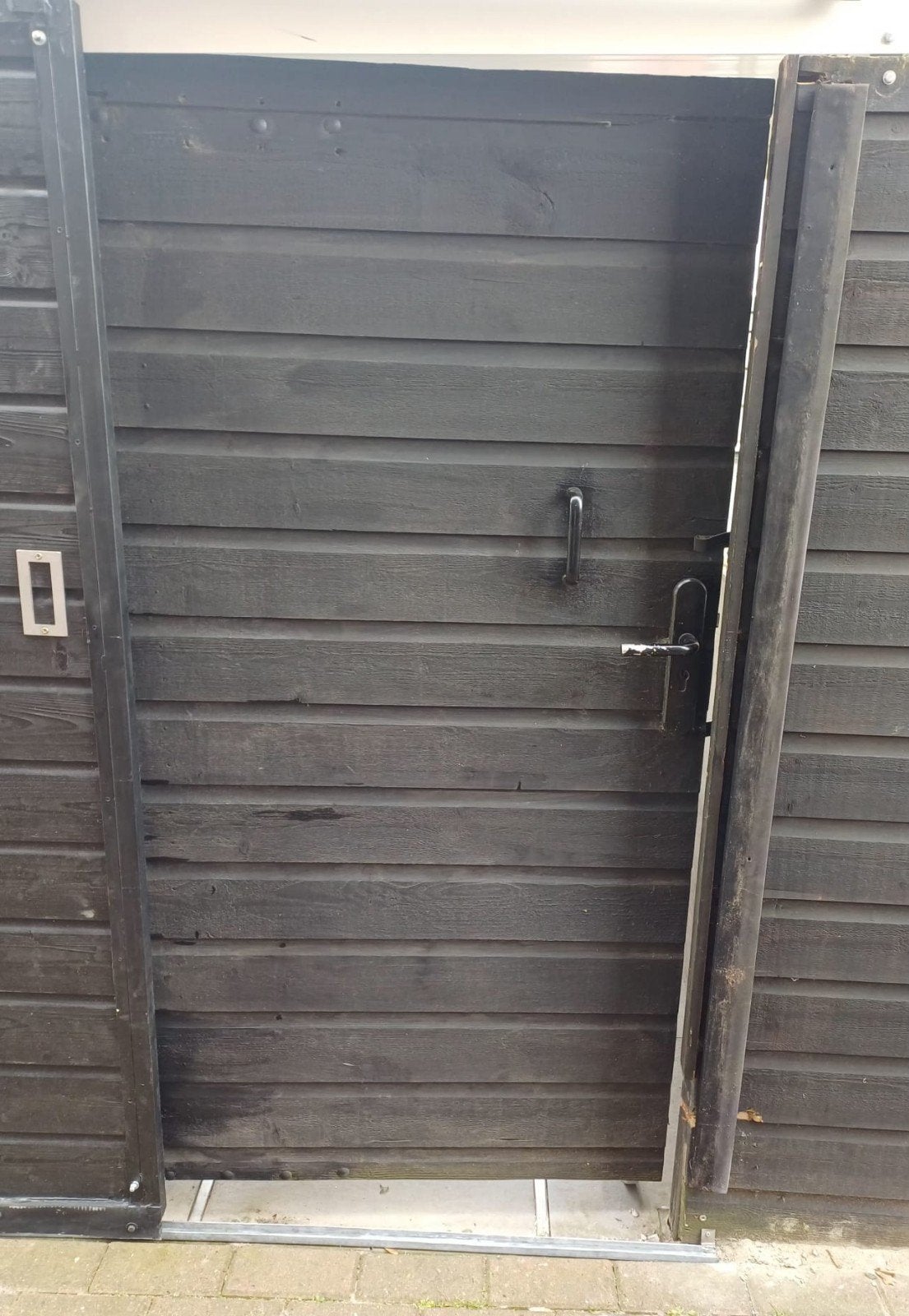 Tuinpoort - Hardhout (prima staat!), Tuin en Terras, Tuinpoorten, Ophalen, Minder dan 100 cm, Zo goed als nieuw, Draaipoort