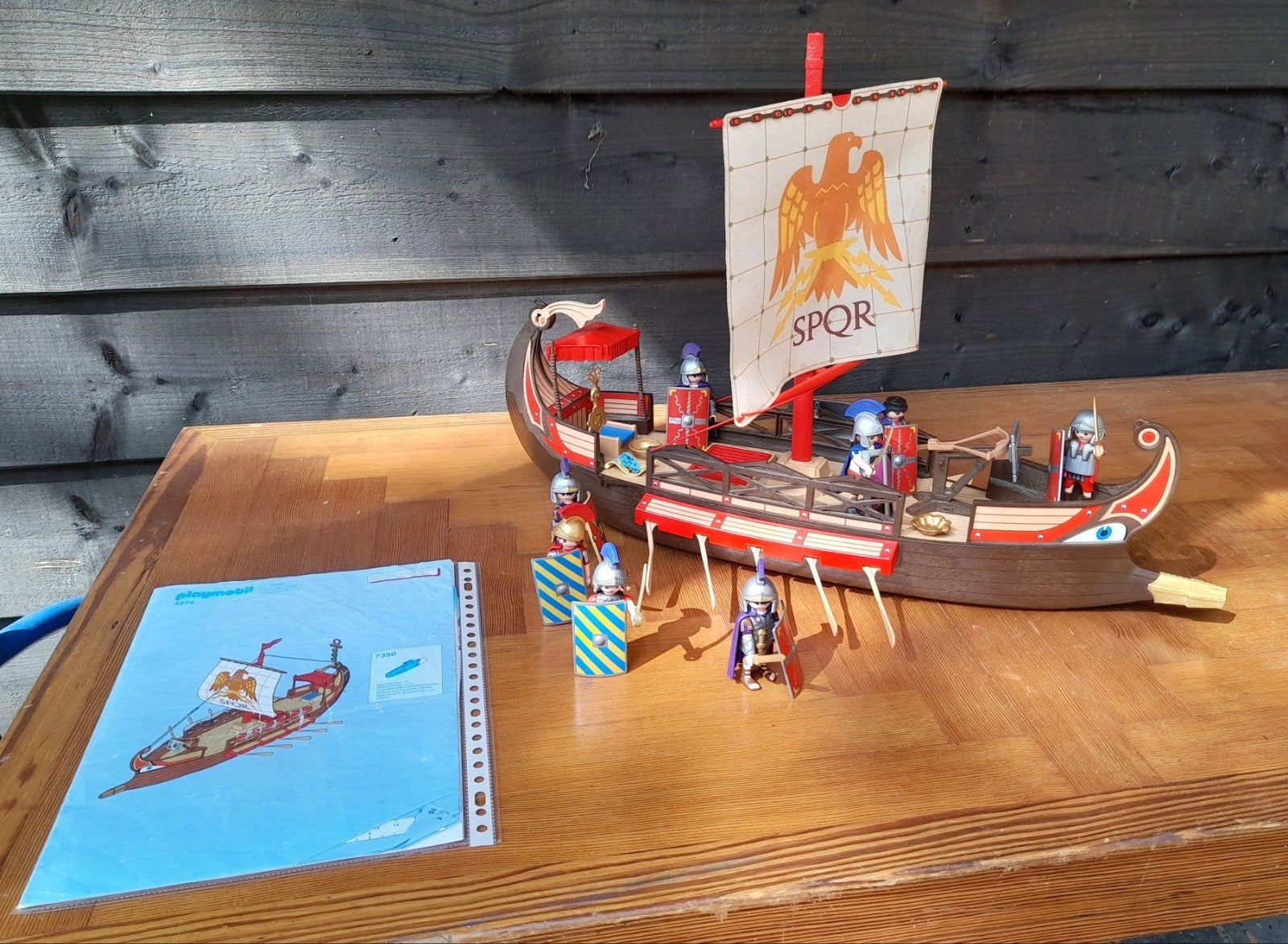 Playmobil Romeins schip + soldaten - met handleiding - 4276, Ophalen of Verzenden, Gebruikt, Historisch, Boot/Schip