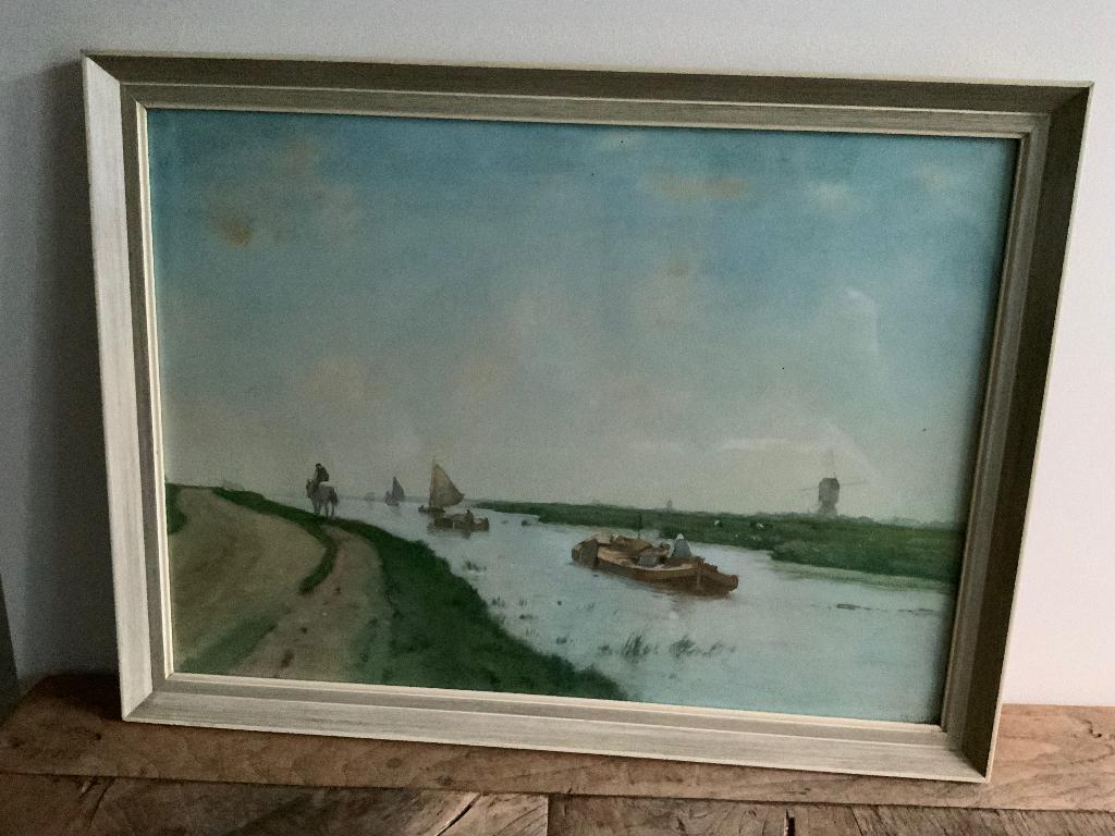 Mooie aquarel kunstwerk schilderij van Marinus Gidding, Antiek en Kunst, Ophalen
