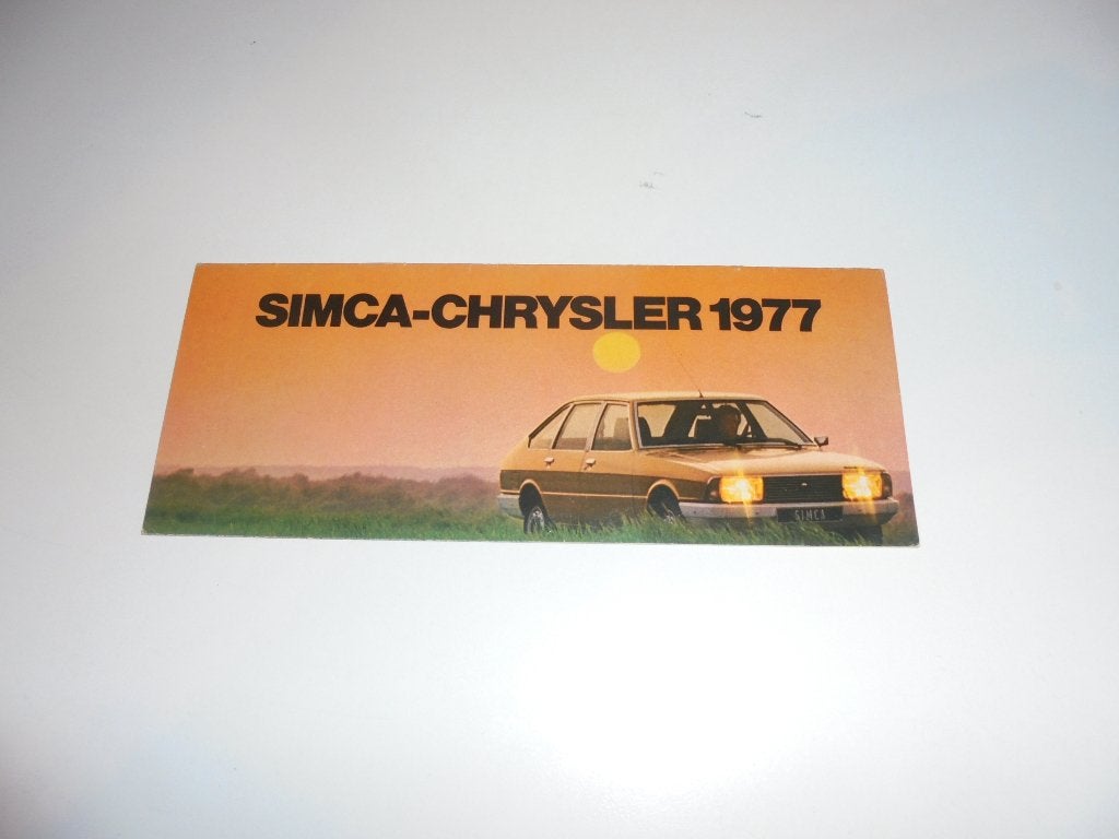 brochure Simca-Chrysler modellenprogramma  1977, Ophalen of Verzenden, Nieuw, Overige merken