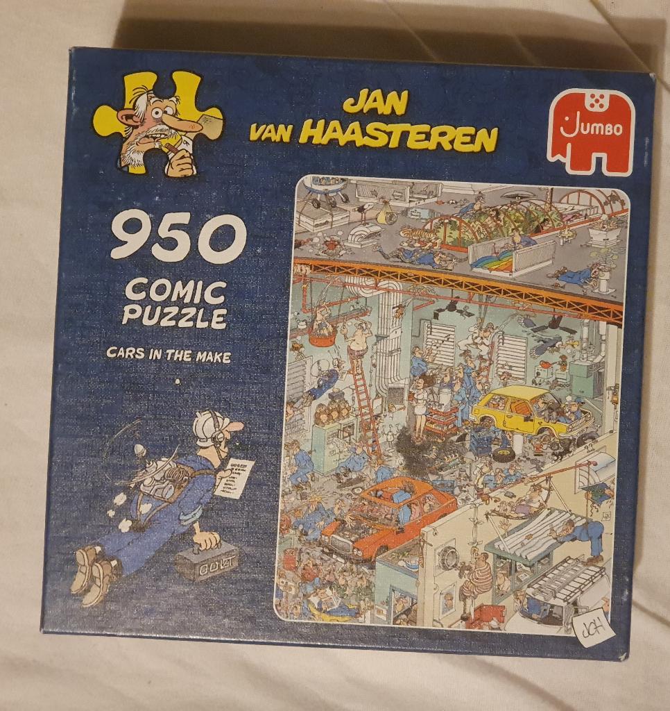 Jan van Haasteren puzzel - Cars in the Make 950 stukjes, Ophalen of Verzenden, 500 t/m 1500 stukjes, Gebruikt, Legpuzzel