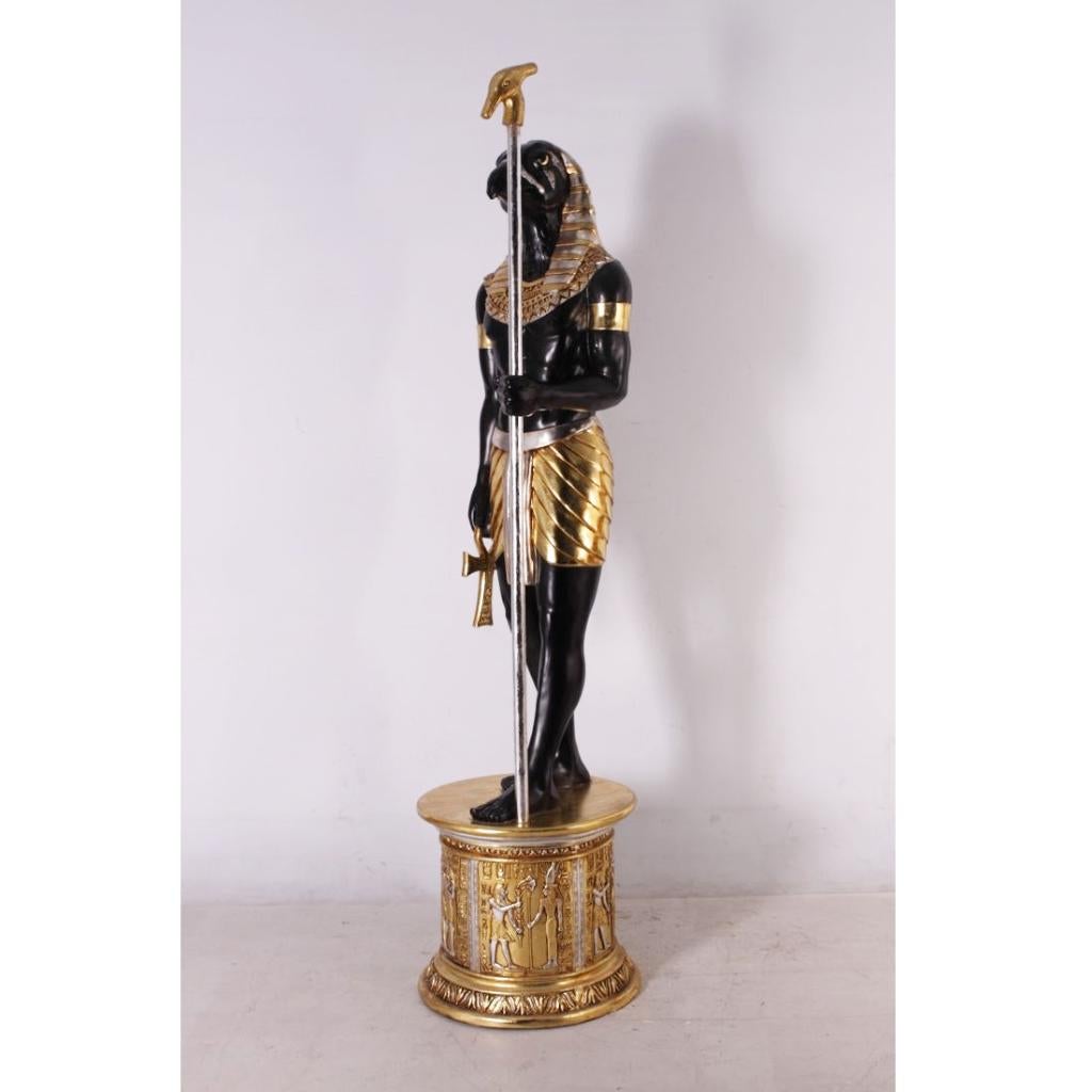 Egyptian Horus beeld with Base – Egypte Hoogte 231 cm, Verzamelen, Beelden en Beeldjes, Ophalen, Nieuw