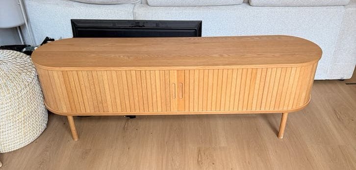Royal Oak Lyngvig TV-meubel 160cm eiken JYSK, Ophalen, Gebruikt, 150 tot 200 cm, Eikenhout