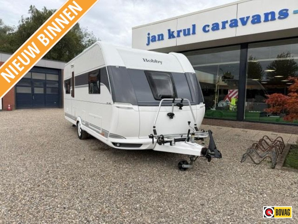 Hobby De Luxe 540 UL mover fietsenrek 1800KG, Caravans en Kamperen, Rondzit, Hobby, Bedrijf, 2 aparte bedden