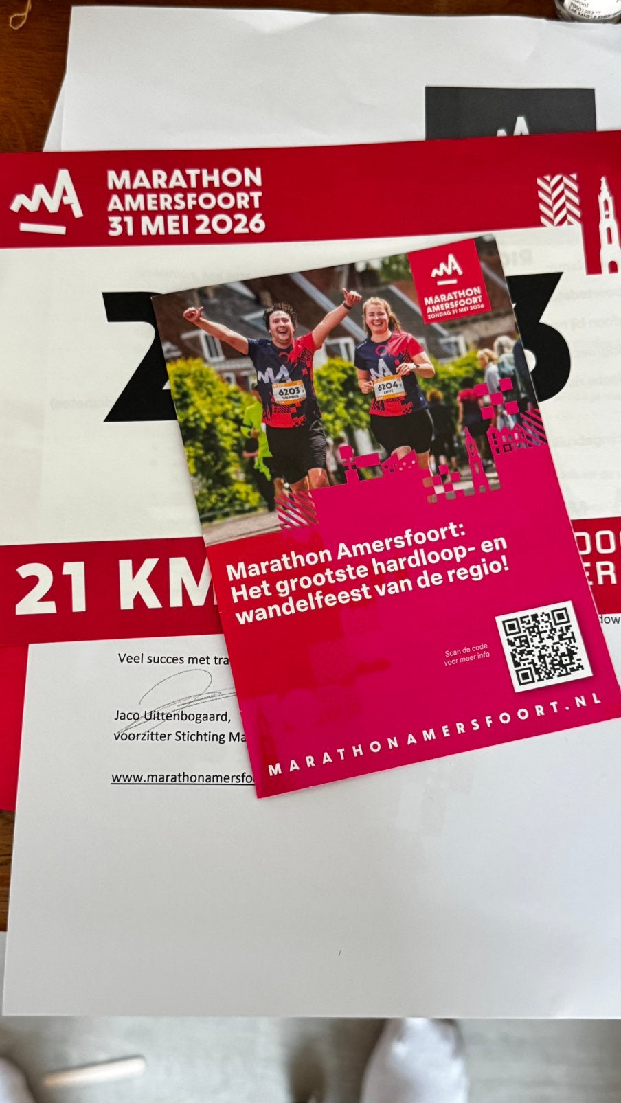 Startbewijs Halve marathon van Amersfoort, Eén persoon, Mei