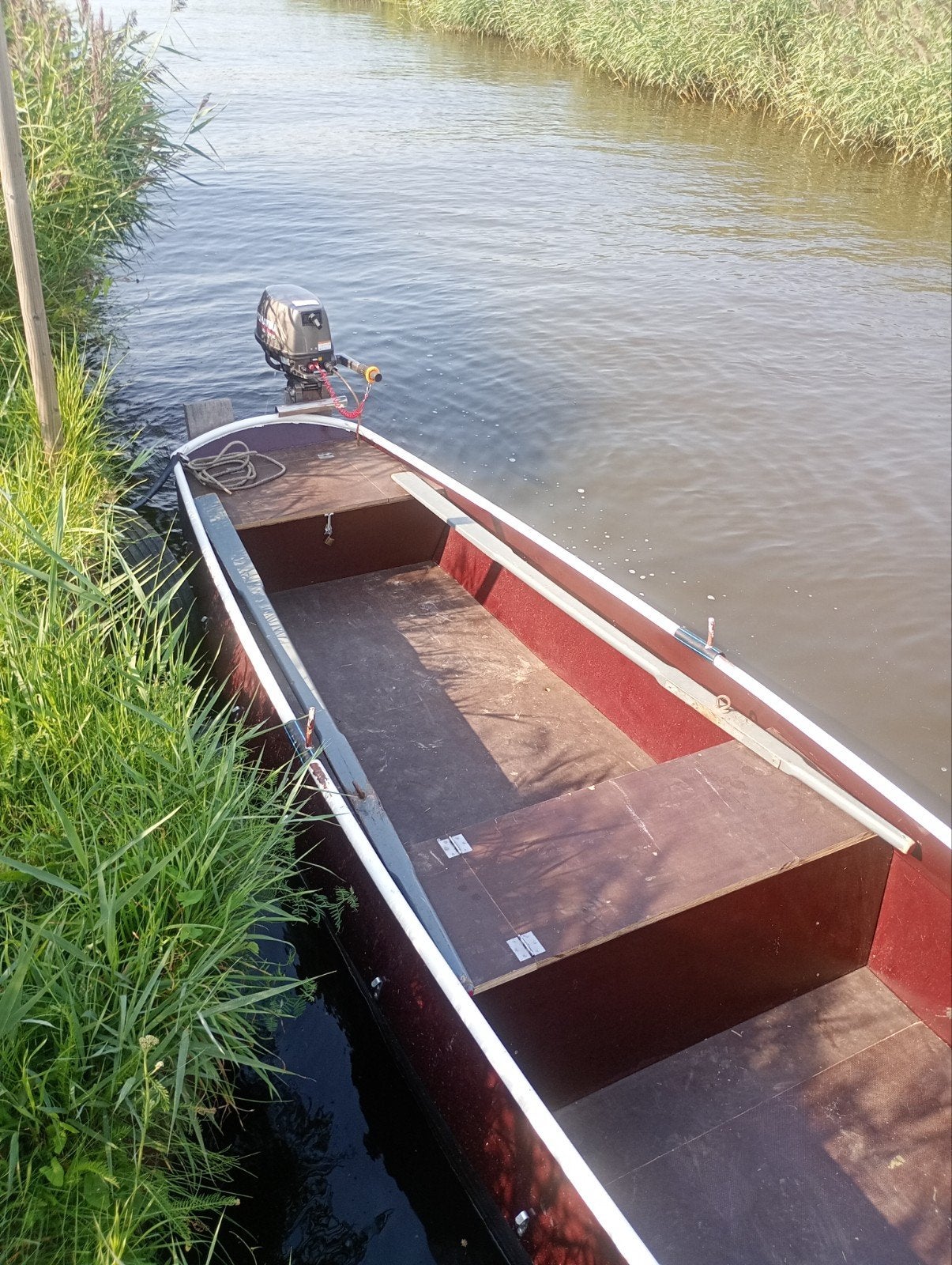 stalen motorboot, Hobby en Vrije tijd, Overige Hobby en Vrije tijd, Ophalen, Gebruikt