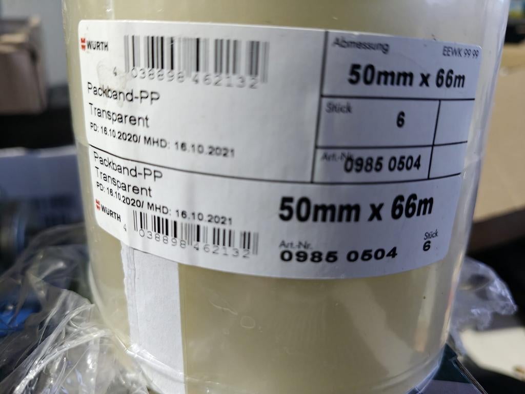 Tape doorzichtig, Ophalen, Nieuw