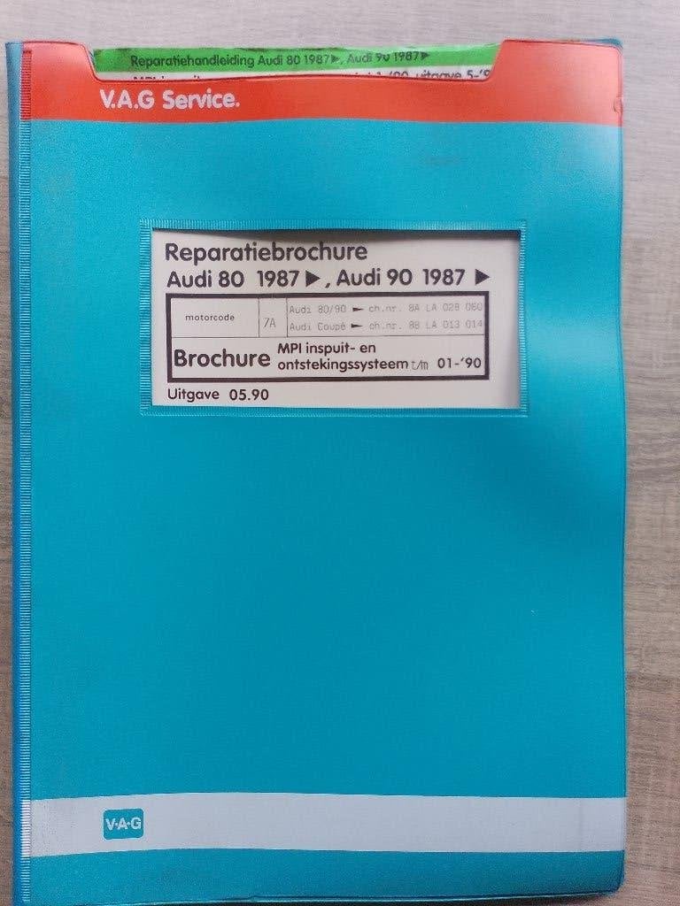 Audi 80 / 90 Coupé dealer werkplaatsboek MPi inspuiting 7A, Ophalen of Verzenden, Gelezen, Audi