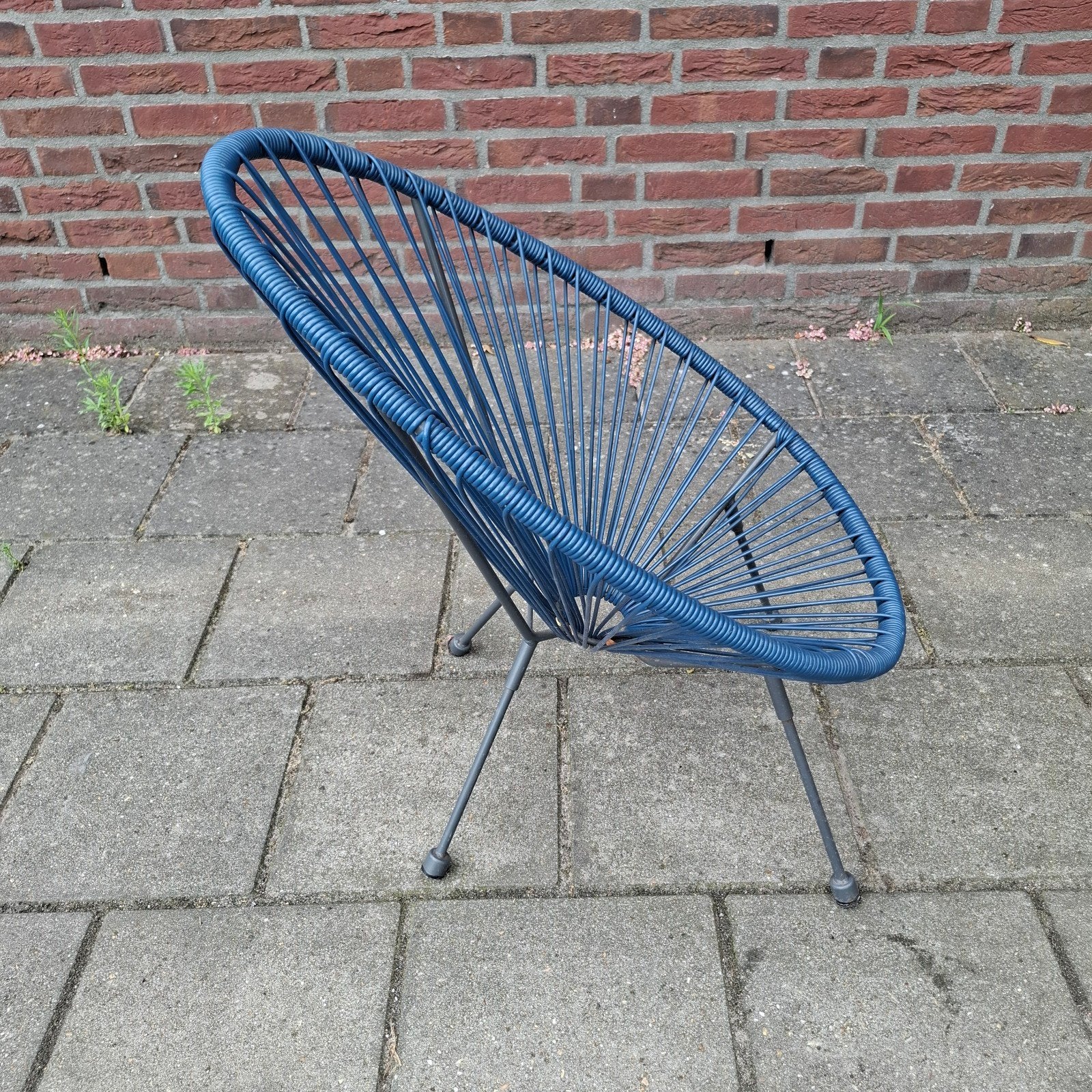 Blauwe Acapulco Wicker stoel, Ophalen, Gebruikt, Blauw, Eén