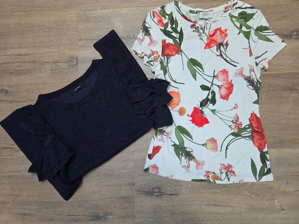 2 damesshirts Ted Baker en Vero Moda – maat XS/S, Kleding | Dames, Ophalen of Verzenden, Gedragen, Maat 34 (XS) of kleiner