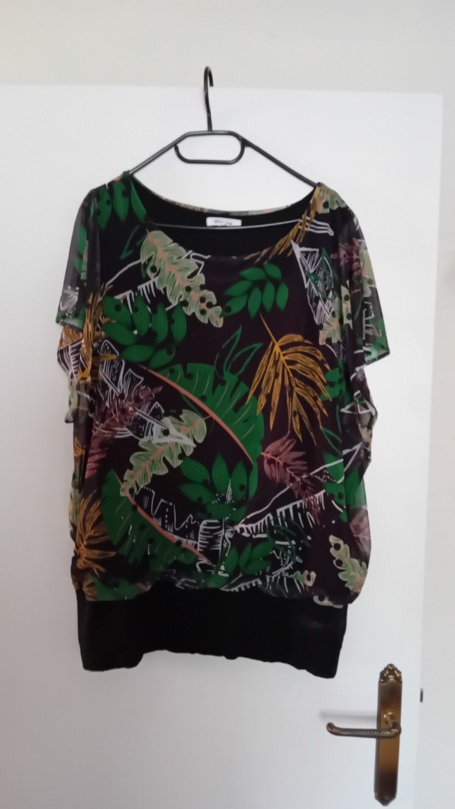 Blousetop, Zwart, Maat 46/48 (XL) of groter, Ophalen of Verzenden, Zo goed als nieuw