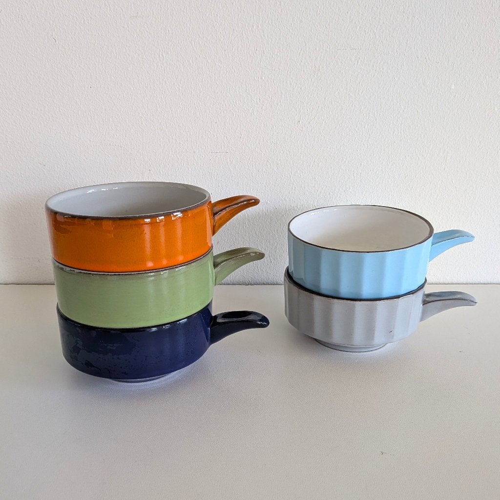 5 x vintage soepkom / soepkommen keramiek 't Vuur, Huis en Inrichting, Gebruikt, Overige merken, Keramiek, Ophalen of Verzenden
