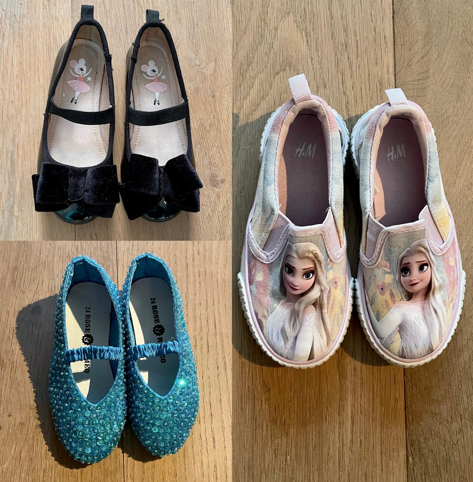 🌸 Meisjes ballerina schoenen + glitters en Frozen maat 24☀️, Gebruikt, Meisje, Schoenen, Ophalen of Verzenden
