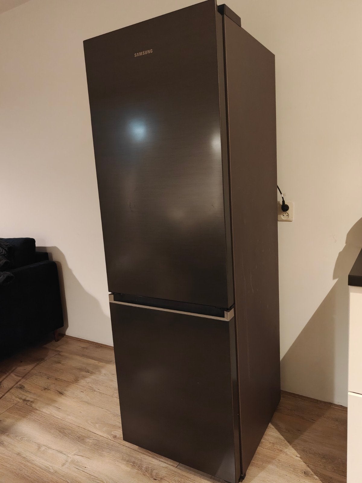 Samsung RB34T605CB1 koel-vriescombinatie, zwart, 200 liter of meer, Zo goed als nieuw, 45 tot 60 cm, Met vriesvak