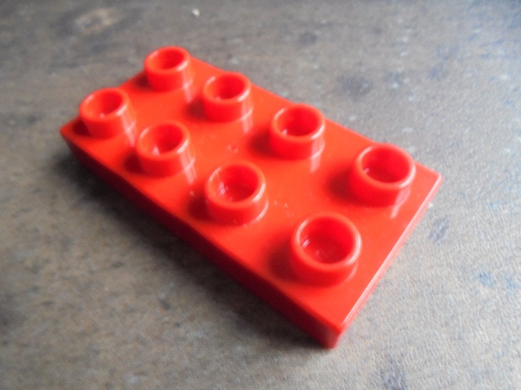 Lego Duplo Plate 2x4x0,5 (zie foto's) 144, Ophalen of Verzenden, Gebruikt, Losse stenen, Duplo