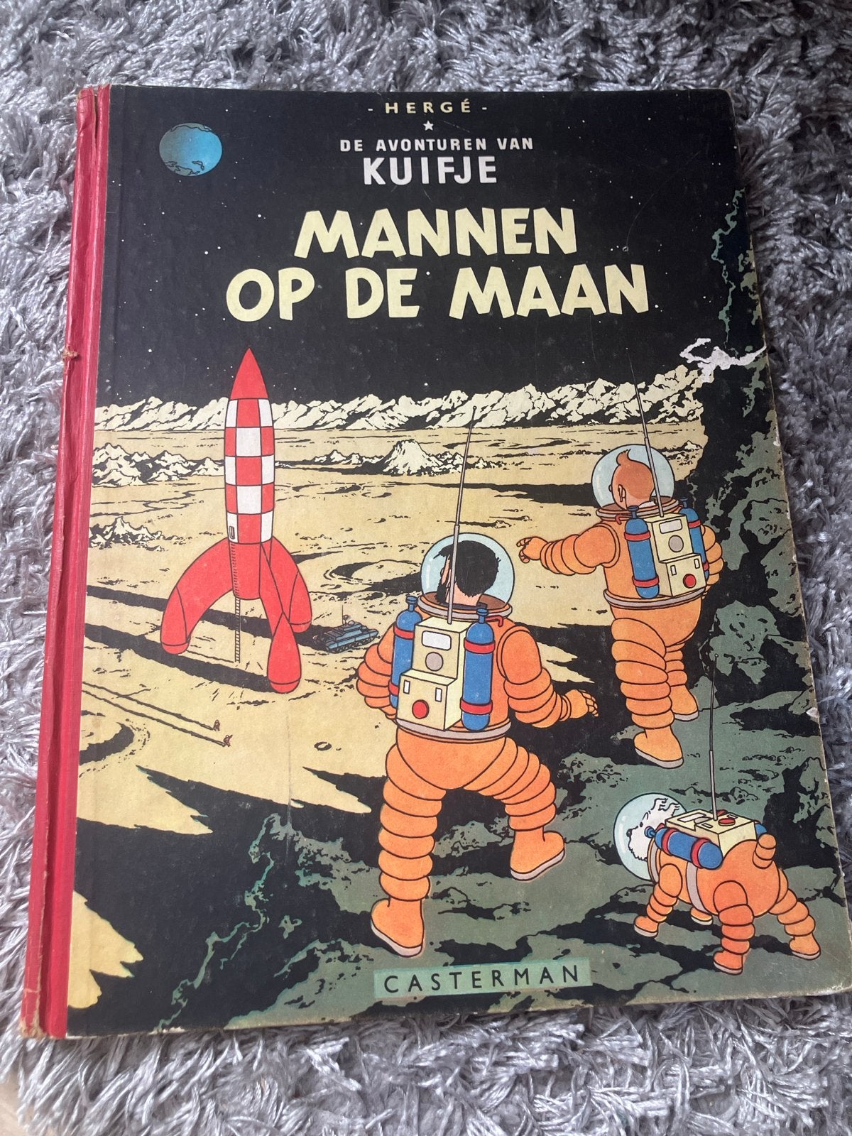 Kuifje: Mannen op de Maan (1954) - Goede staat, Eén stripboek, Ophalen of Verzenden, Gelezen
