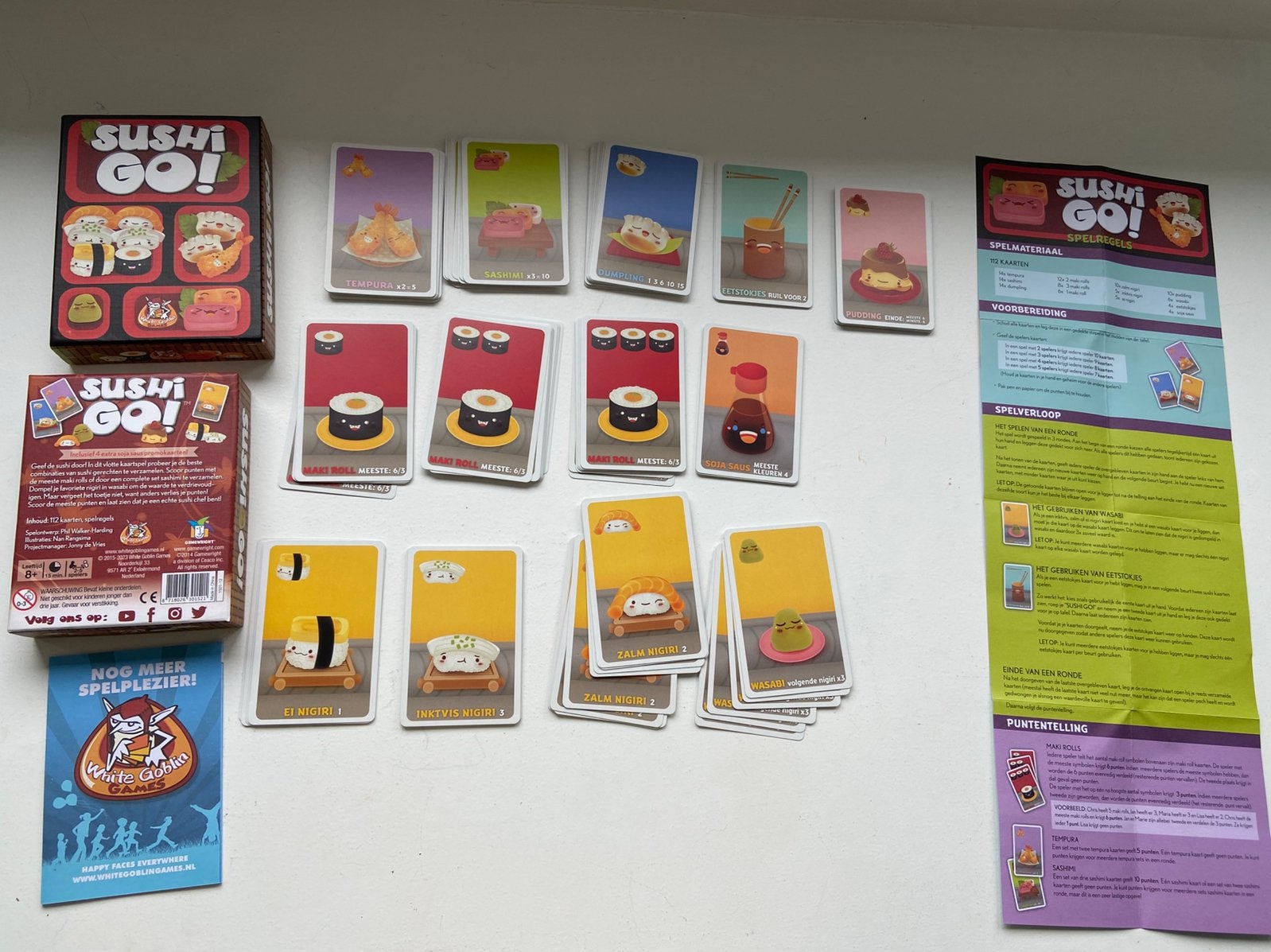 Sushi go kaartspel, Hobby en Vrije tijd, Ophalen of Verzenden, Zo goed als nieuw