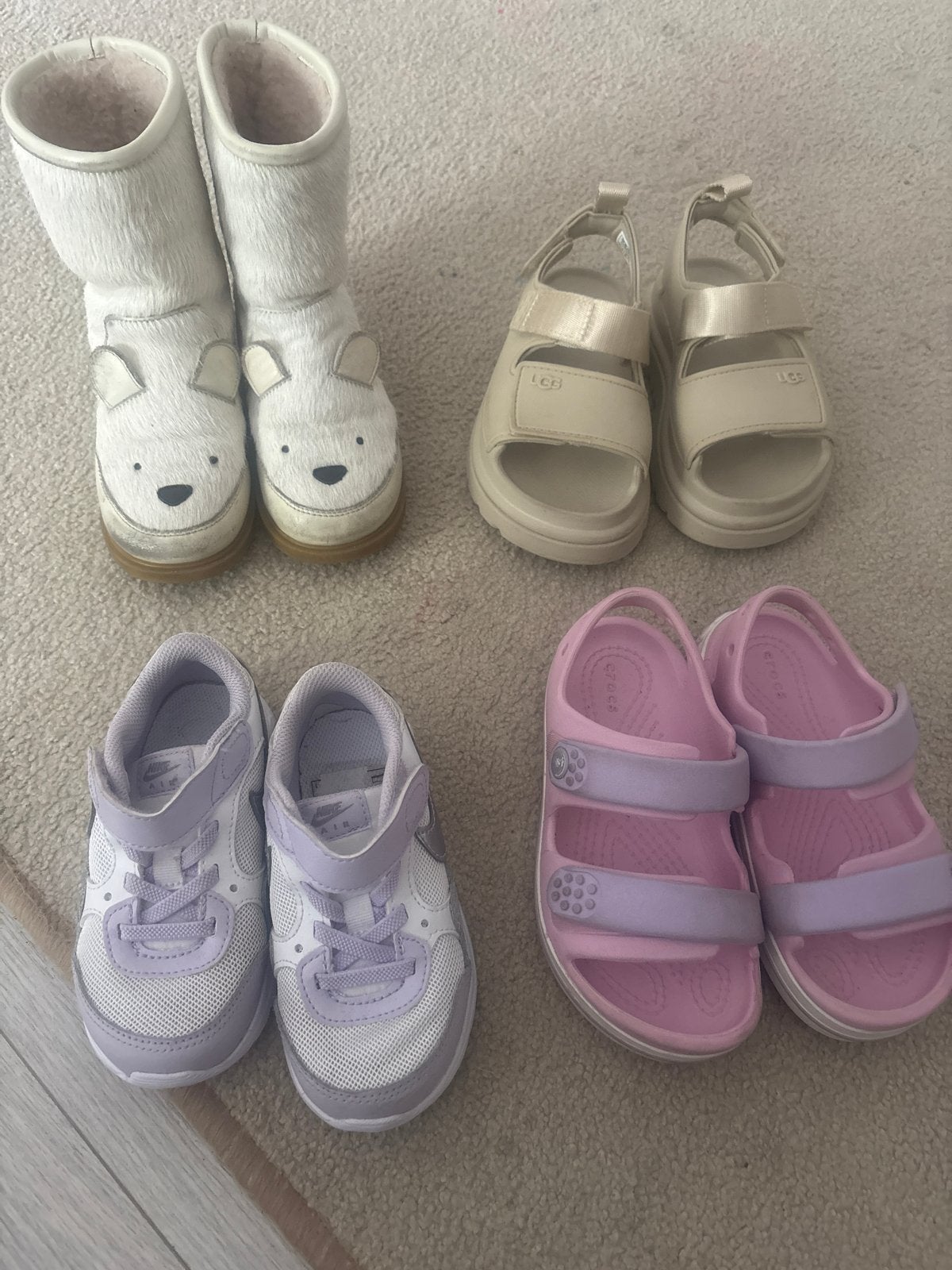 Diverse kinderschoenen: UGG, Nike, Crocs, laarzen, Ophalen, Gebruikt, Meisje, Overige typen