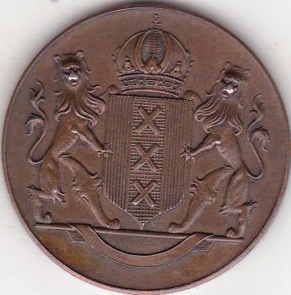 AMSTERDAM ALGEMEEN STEUNCOMITÈ AMSTERDAM 1914 - 1919, Postzegels en Munten, Penningen en Medailles, Ophalen of Verzenden, Overige materialen