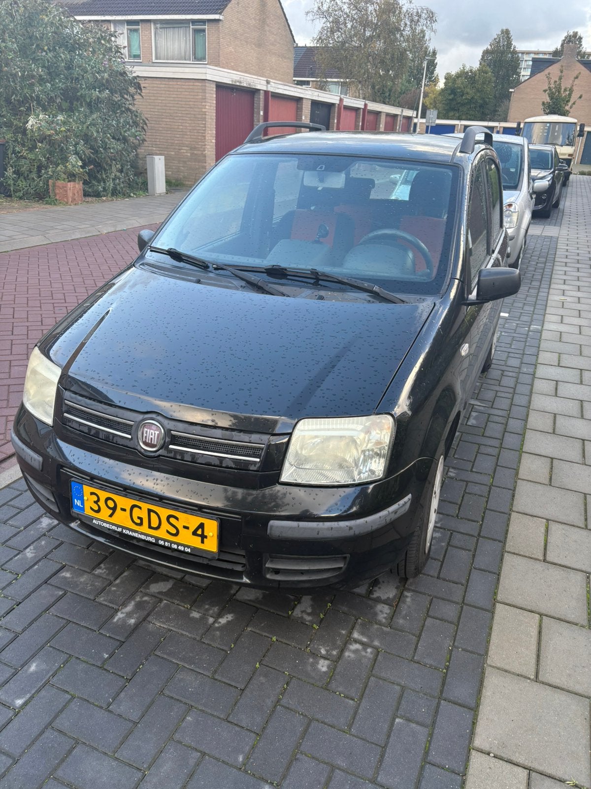 Fiat Panda 1.2 44KW 60PK 2008 Zwart, Auto's, Voorwielaandrijving, Stof, Zwart, Origineel Nederlands