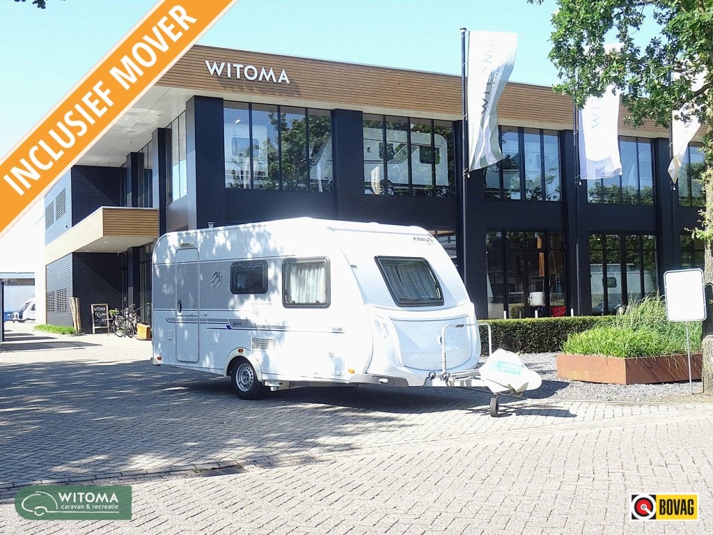 Knaus Sport 420 QD super complete uitvoering, Caravans en Kamperen, Bedrijf, Treinzit, 750 - 1000 kg, 4 tot 5 meter