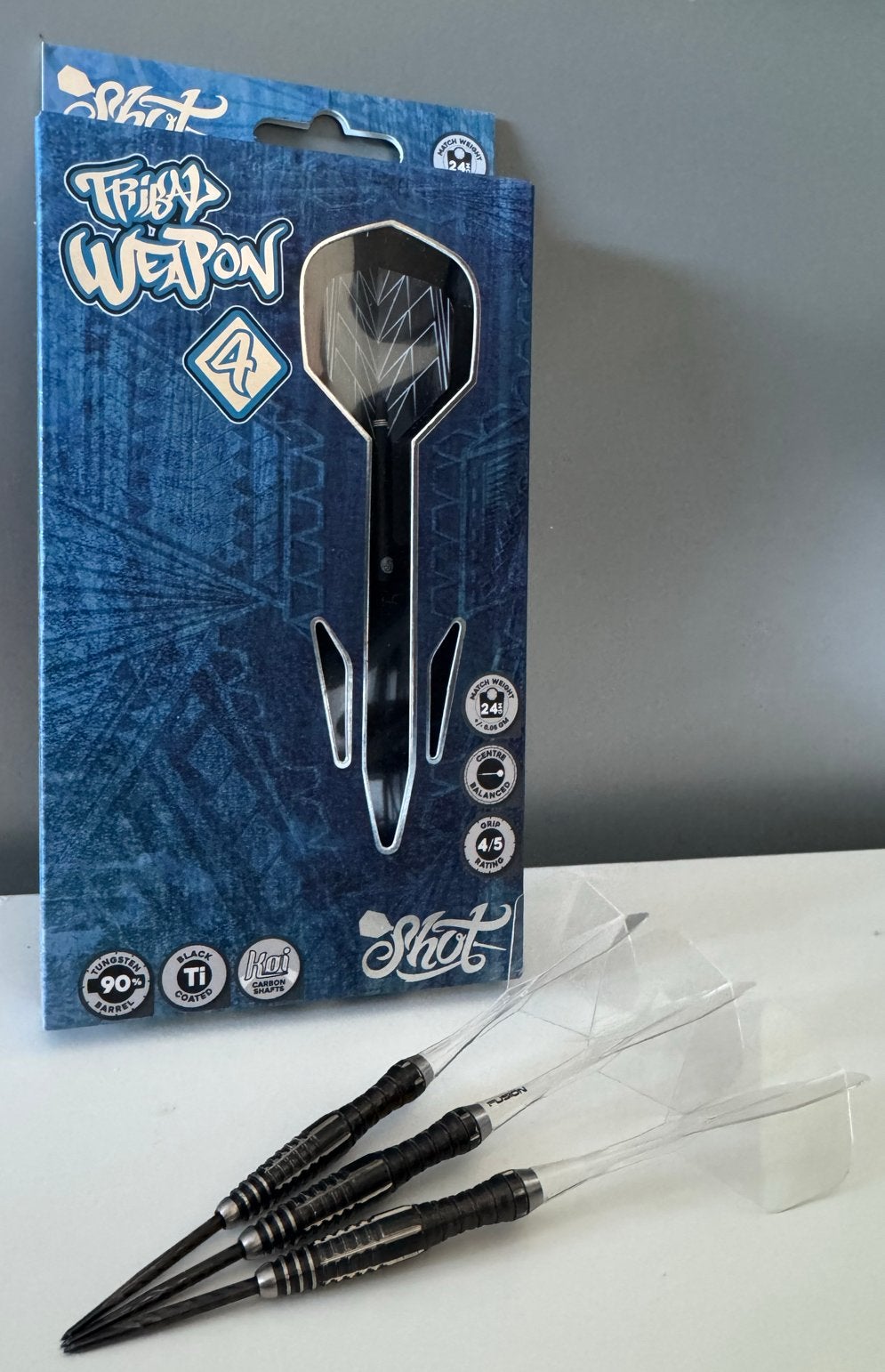 Shot Tribal Weapon 4 Darts (24 Grams) - Zo goed als nieuw, Sport en Fitness, Ophalen of Verzenden, Zo goed als nieuw, Pijlen