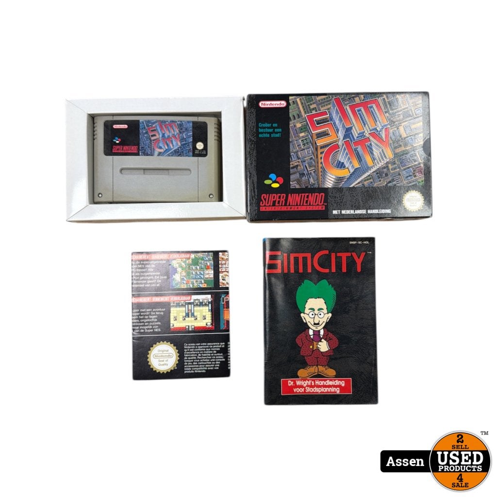 Sim City SNES Game Incl. Handleiding & Doos, Nintendo, Gebruikt, Support@nintendo.com, 11-1 Hokotate-cho, Kamitoba, Minami-ku
Kyoto 601-8501
Japan