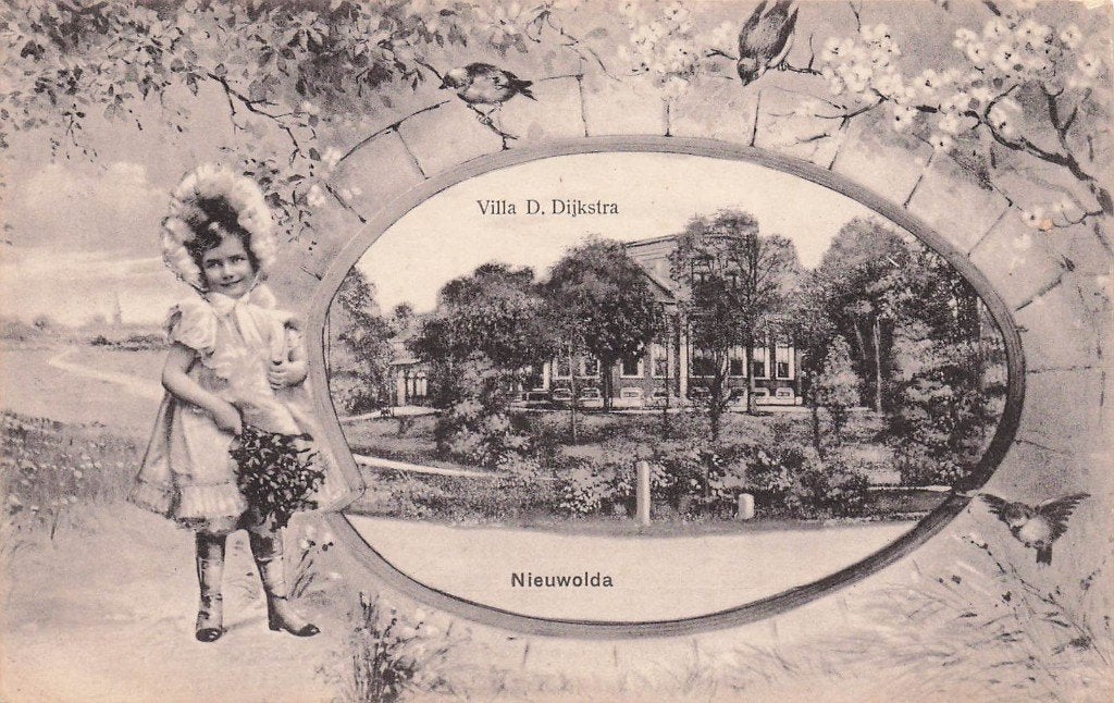 JP043 Nieuwolda Villa Dijkstra ca 1910, Verzenden, Voor 1920, Ongelopen, Groningen