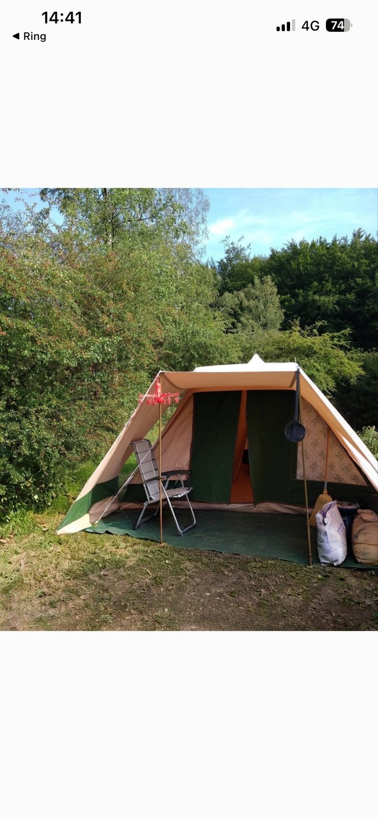 Piramide tent katoen, Ophalen, Zo goed als nieuw, Tot en met 4
