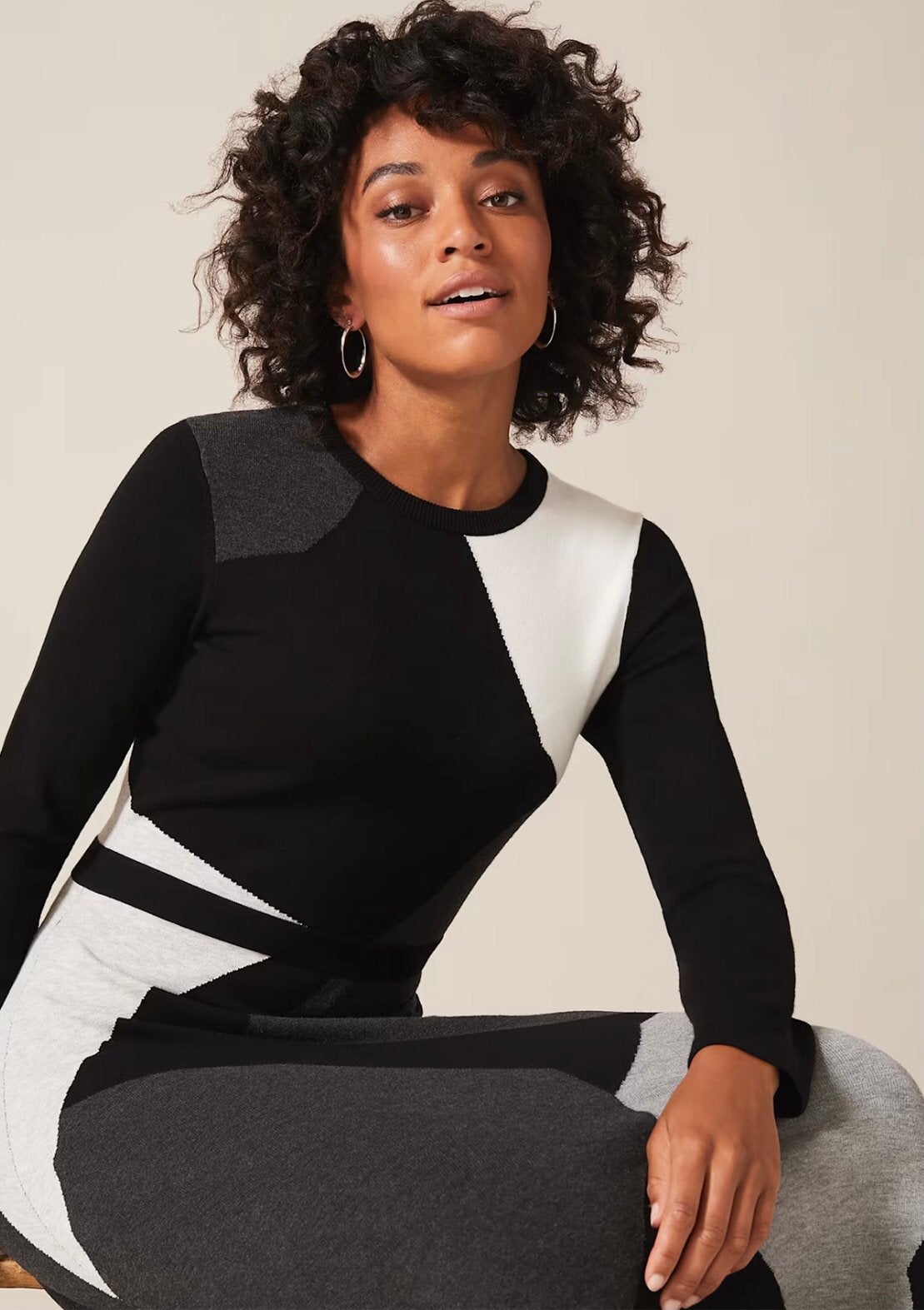 Phase Eight superzachte dungebreide jurk grijstinten maat 38, Kleding | Dames, Maat 38/40 (M), Nieuw, Onder de knie, Meerkleurig