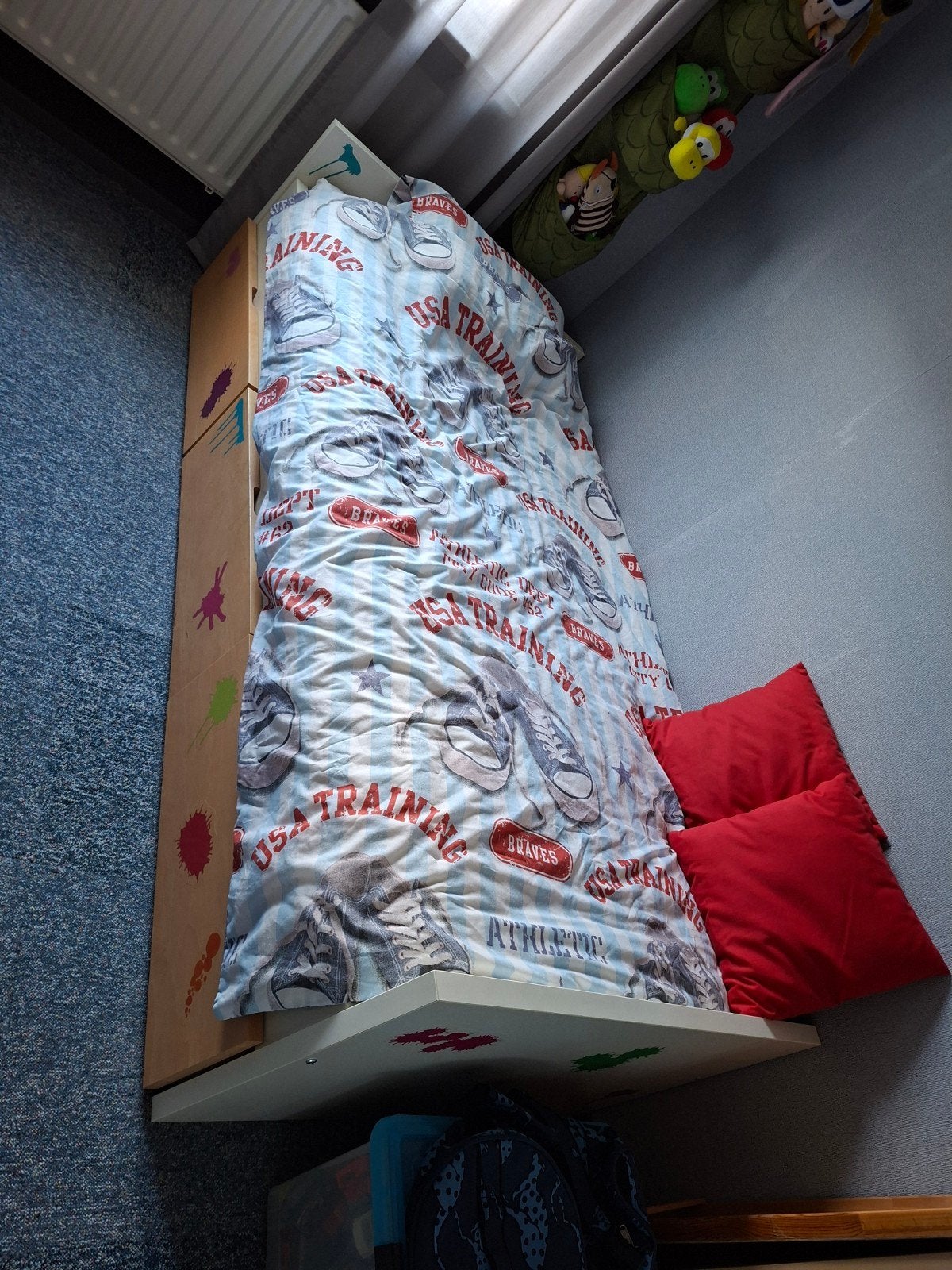 IKEA Brimnes bedombouw met 3 lades ZONDER lattenbodem, Ophalen, Gebruikt, 90 cm, Eenpersoons