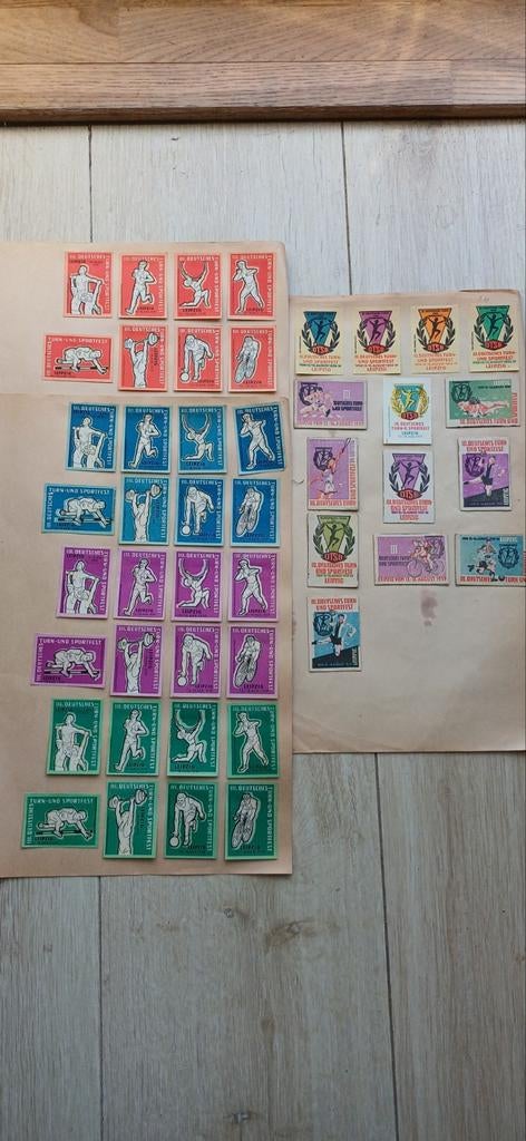 Duitse Turn- en Sportfeest lucifermerken DDR, Ophalen of Verzenden, 1940 tot 1960, Buitenland, Knipsel(s)