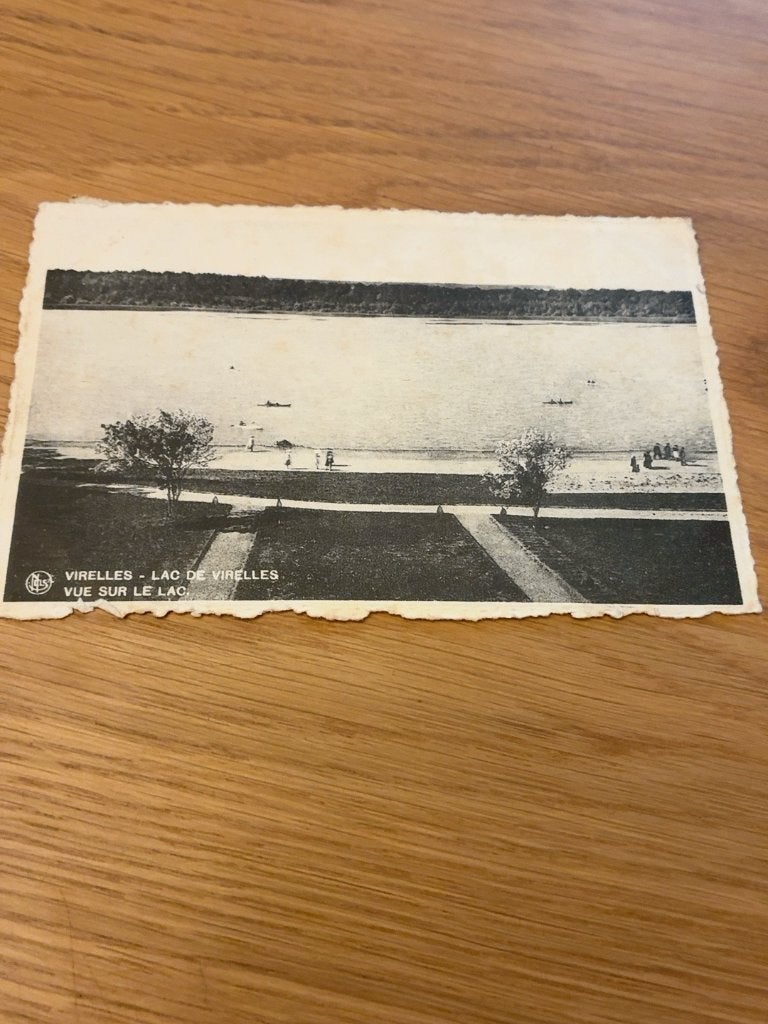Virelles Lac de Virelles Chimay oude fotokaart 1946, Verzamelen, Verzenden, 1940 tot 1960, Gelopen, Henegouwen