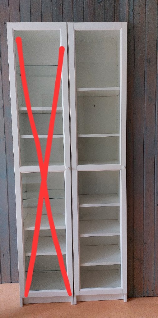Ikea kasten Billy/Oxberg wit 2 stuks, Ophalen, 200 cm of meer, 50 tot 100 cm, 25 tot 50 cm