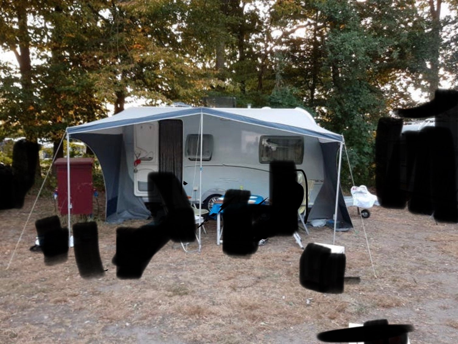 StarCamp caravan luifel met stalen frame - maat 10 (875-900, Caravans en Kamperen, Ophalen