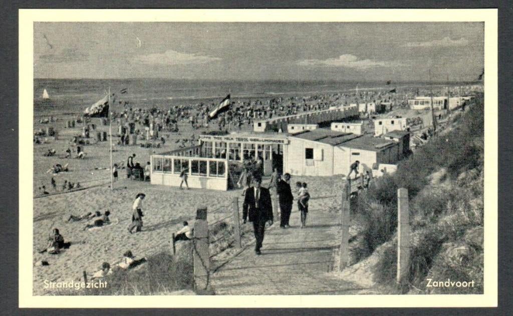 Oude Ansicht - Zandvoort - Strandgezicht - NH., Ophalen of Verzenden, 1940 tot 1960, Ongelopen, Noord-Holland
